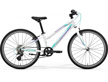 Велосипед Merida MATTS J24 RACE 11.5 "L PEARL білий (фіолетовий / TEAL) | Veloparts