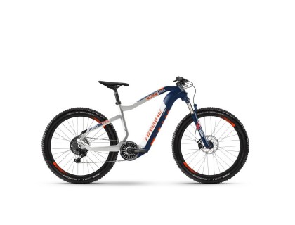 Электровелосипед Haibike Flyon XDURO AllTrail 5.0 i630Wh 11 s. NX 19 HB 27.5", рама M, сине-бело-оранжевый, 2020 | Veloparts