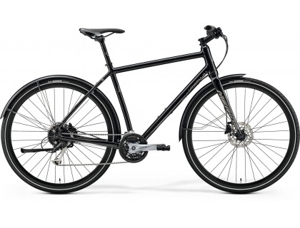 Велосипед Merida CROSSWAY URBAN 100 XL (58cм) GlossY чорний (сріблястий) | Veloparts