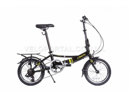 Велосипед складаний Langtu KH017 16˝ чорний/зелений (Black/Green) | Veloparts