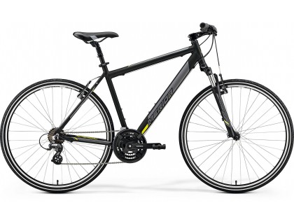 Велосипед Merida CROSSWAY 10-V XL (58cм) MATT чорний (жовтий) | Veloparts