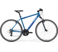 Велосипед Merida CROSSWAY 10-V XS (44cм) SILK SEA блакитний (сріблястий / темний блакитний)