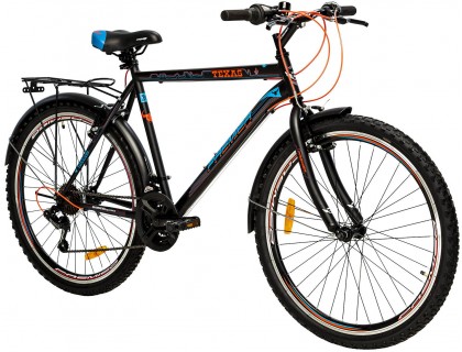 Велосипед сталь Premier Texas 26 V-brake 20 "чорний - блакитний | Veloparts