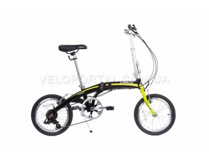 Велосипед складаний Langtu KW017(14) 16˝ чорний/зелений (Black/Green) | Veloparts