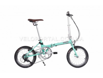 Велосипед складання Langtu QY018 16˝ бірюзовий (зелений) | Veloparts
