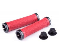 Ручки керма FireEye Goosebumps-R 128 мм з замками червоний