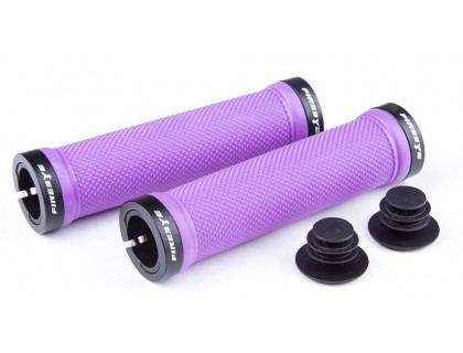 Ручки руля FireEye Goosebumps-R 128 мм с замками фиолетовый | Veloparts