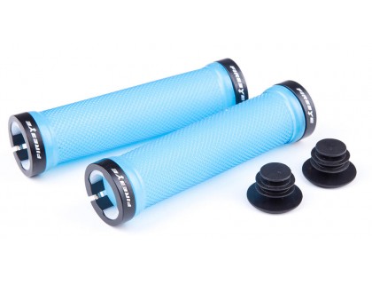 Ручки керма FireEye Goosebumps-R 128 мм з замками прозоро-синій | Veloparts