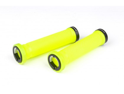 Ручки руля FireEye Goosebumps-R 128 мм с замками желтый | Veloparts