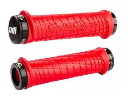 Грипсы ODI Troy Lee Designs Signature MTB Lock-On Bonus Pack Red w / Black Clamps | Veloparts