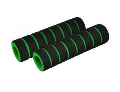 Ручки керма Longus FOUMY чорний / зелений 120 мм | Veloparts