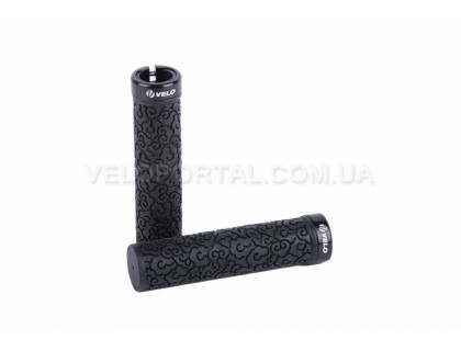 Ручки руля Velo VLG-1320-11D2 125 мм с замком черный | Veloparts