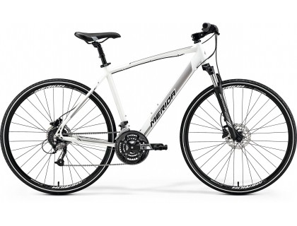 Велосипед Merida CROSSWAY 40-D S(46Lcм) SILK PEARL-білий(сріблястий) | Veloparts