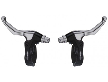 XL510 Тормозные ручки для BMX и детских велосипедов черный корпус, серебристый рычаг, пара | Veloparts