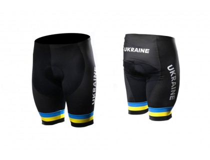 Велотруси чоловічі ONRIDE Ukraine без лямок з памперсом чорний / жовтий M | Veloparts