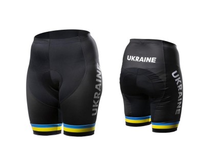 Велотрусы женские ONRIDE Ukraine без лямок с памперсом черный / желтый M | Veloparts
