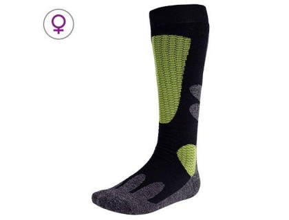 Шкарпетки жіночі P.A.C. SK 9.1 Ski Classic Warm+ чорний/зелений 38-41 | Veloparts