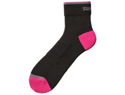 Шкарпетки Shimano NormalAnkle чорний/рожевий L | Veloparts
