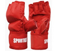 Битки с открытыми пальцами кожвинил Sportko XL красные