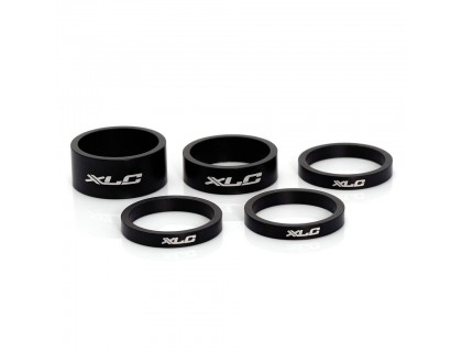 Проставочные кольца XLC AS-A02, 1 1/8 "(3x5, 1x10, 1x15), черные, 5шт. | Veloparts