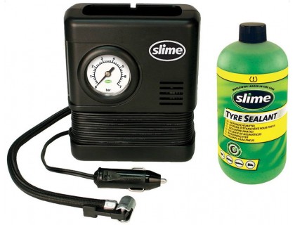 Ремкомплект для автопокрышек Smart Spair (герметик + воздушный компрессор), Slime | Veloparts