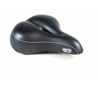 Седло Velo VL-6115E унисекс с прорезью с гелем черный логотип VK