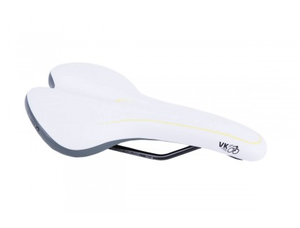 Сідло Velo VL-4249 сталеві рамки білий логотип VK | Veloparts