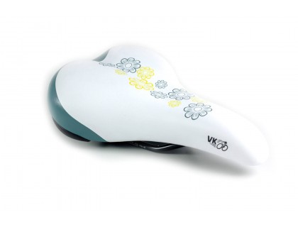 Сідло Velo VL-5088 підліткове білий логотип VK | Veloparts