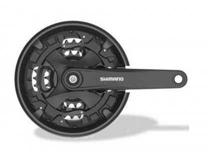 Шатуны Shimano FC-MT101 175мм 44X32X22 с защитой черный | Veloparts