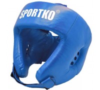 Шлем боксёрский кожа M синий