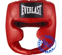 Шлем Everlast MMA Leather full красный S-M