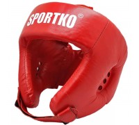 Шлем боксёрский кожа M красный