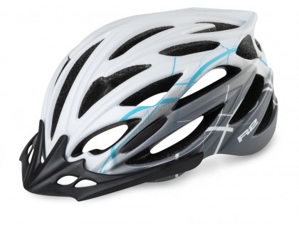 Шлем R2 ARROW белый / серый / голубой матовый M (56-58 см) | Veloparts