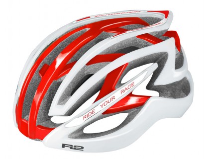 Шлем R2 Evolution белый / красный M (56-58 см) | Veloparts