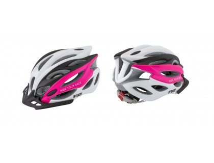 Шлем R2 Wind цвет Черный / Белый / Розовый (матовый) M | Veloparts