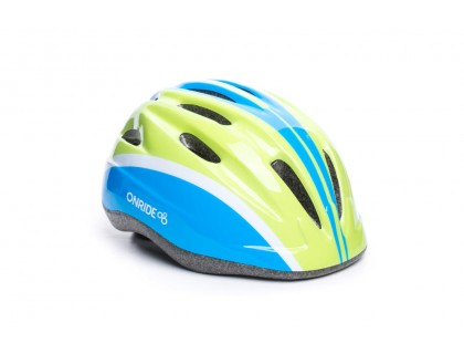 Шлем ONRIDE Clip глянцевый зеленый / голубой S (48-52 см) | Veloparts