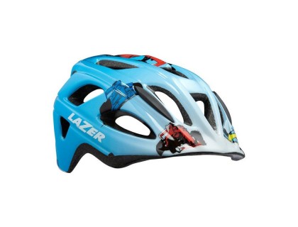 Шлем детский Lazer P`NUT голубой гоночные машины 46-50см | Veloparts
