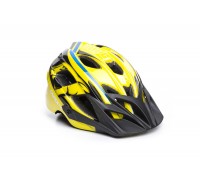 Шлем ONRIDE Rider глянцевый желтый / голубой M (52-56 см)