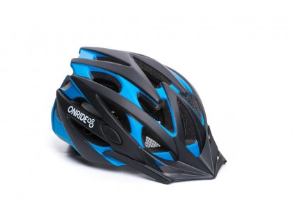 Шлем ONRIDE Cross матовый черный / голубой L (58-61 см) | Veloparts