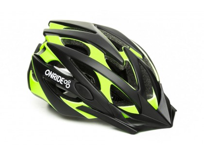 Шлем ONRIDE Cross матовый черный / зеленый L (58-61 см) | Veloparts