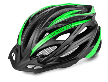 Шлем R2 Arrow черный / зеленый матовый L (58-61 см) | Veloparts