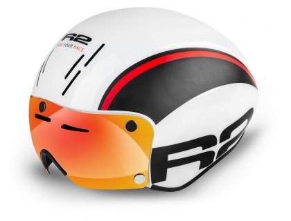 Шлем R2 TRIA белый / красный глянцевый L (58-62 см) | Veloparts