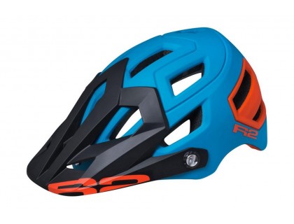 Шлем R2 Trail цвет Голубой / Оранжевый (матовый) L | Veloparts