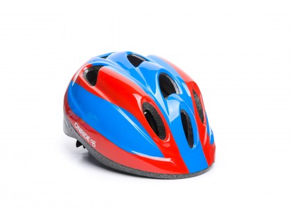Шлем ONRIDE Spider глянцевый красный / голубой M (52-56 см) | Veloparts