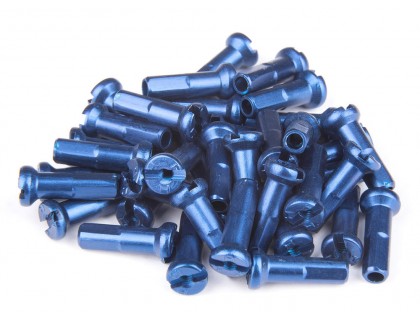 Ніпелі FireEye ALU 7075 2/14мм алюміній 38 шт синій | Veloparts