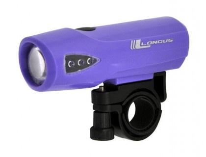 Свет передний Longus 1W LED 3F фиолетовый | Veloparts