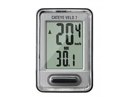 Велокомп`ютер CatEye VELO 7 CC-VL520 серебристый | Veloparts