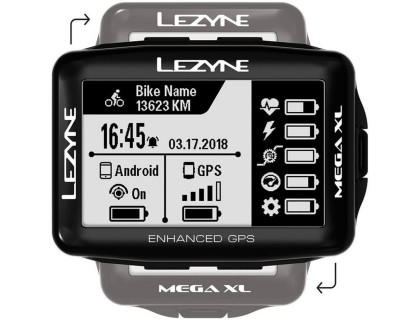 GPS компьютер Lezyne MEGA XL GPS SMART LOADED Чорний Y13 | Veloparts