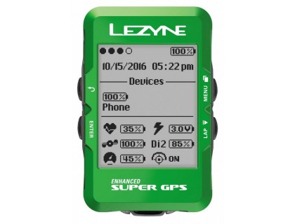 Велокомп'ютер Lezyne Super GPS Limited Green Edition | Veloparts