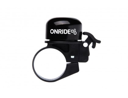 Дзвоник ONRIDE Din хомут 31.8 мм чорний | Veloparts
